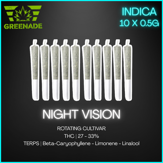 Greenade - Night Vision Indica Pre-Rolls - 5G