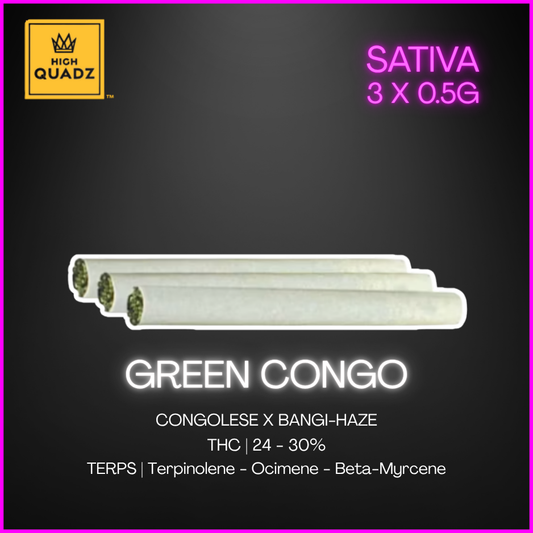 High Quadz - Green Congo Pre-Rolls - 1.5G