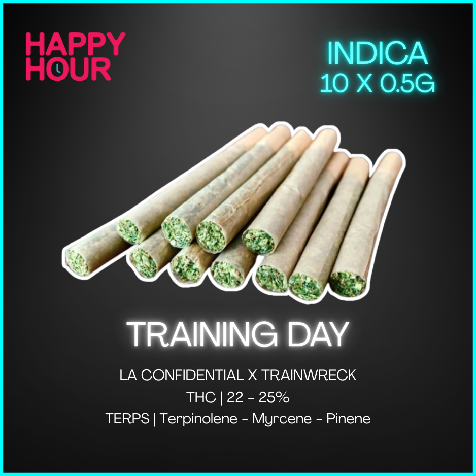 Happy Hour - Training Day Pre Rolls - 10 x 0.5g