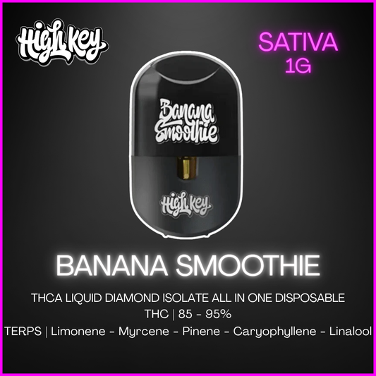 High Hey - Banana Smoothie Live Liquid Diamond Dispo Vape - 1g