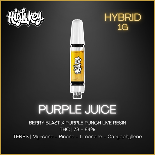 High Key - Purple Juice Live Liquid Diamond 510 Vape - 1g