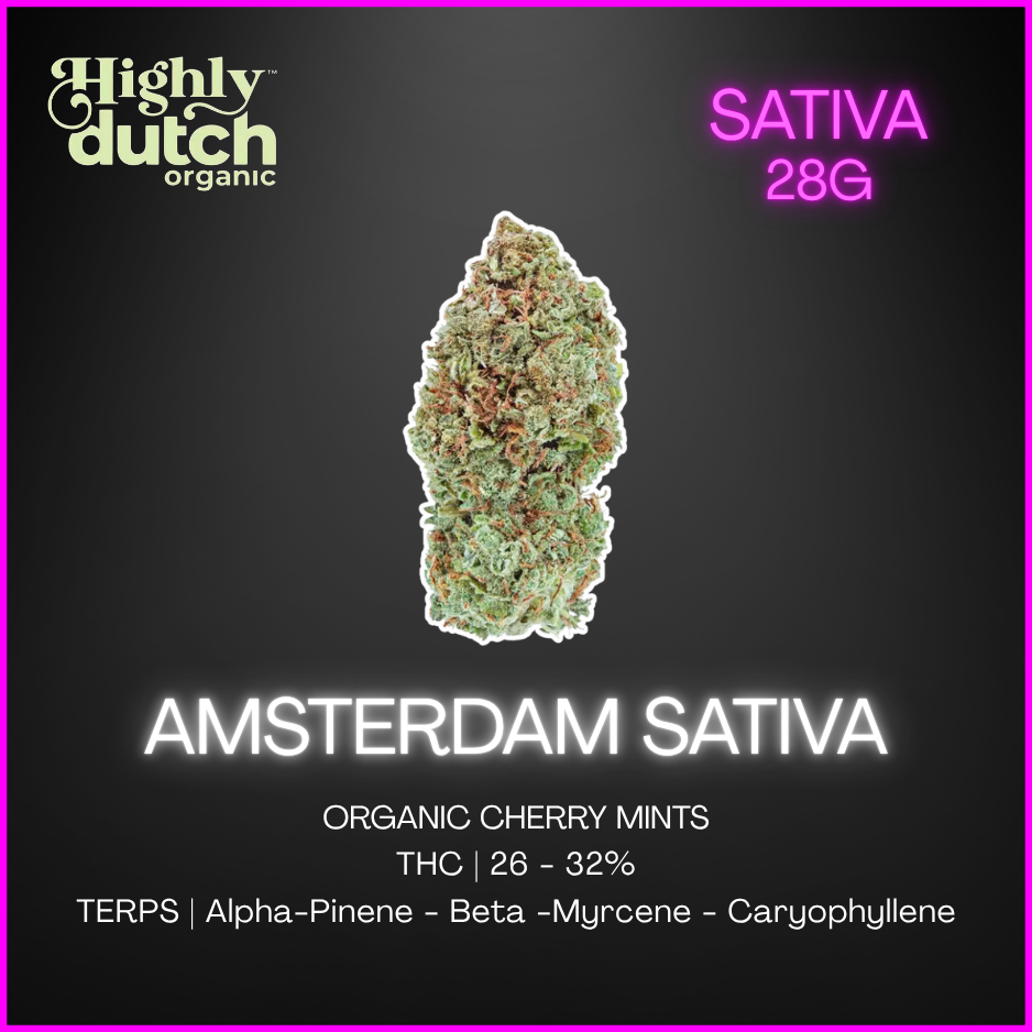 Highly Dutch Organic - Amsterdam Sativa Organic Cherry Mints  - 28G
