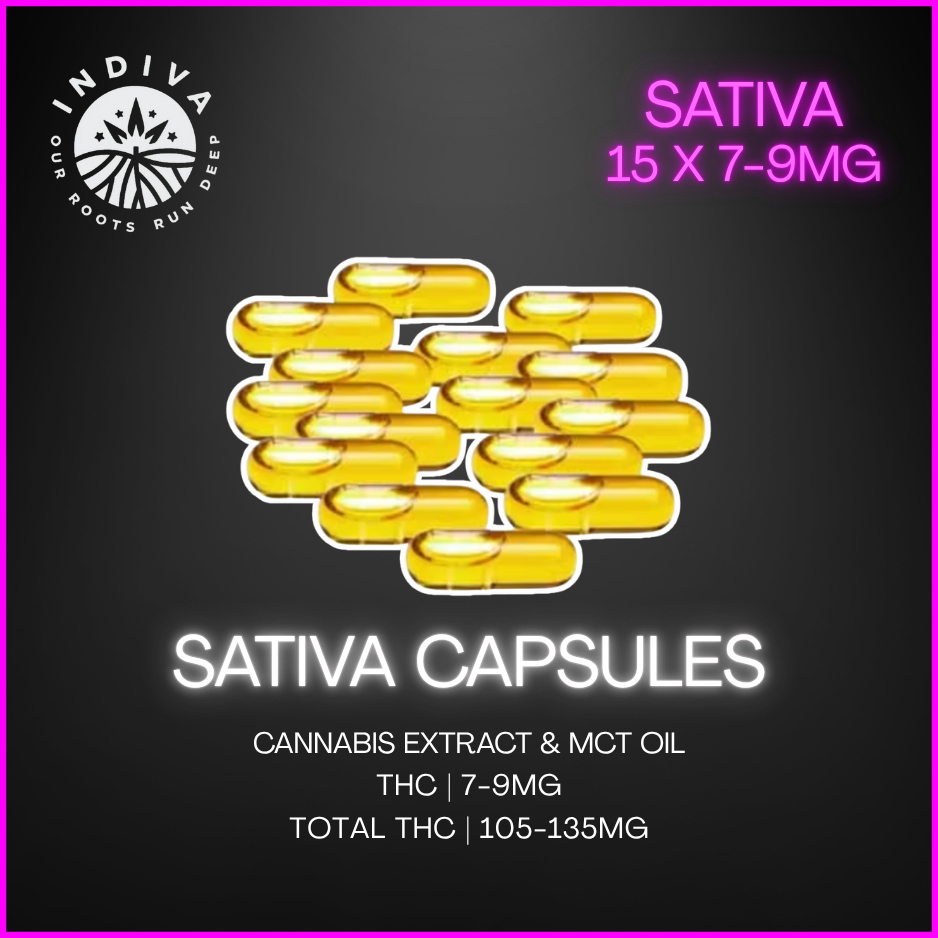 Indiva - Sativa Capsules -  Sativa 15Ea