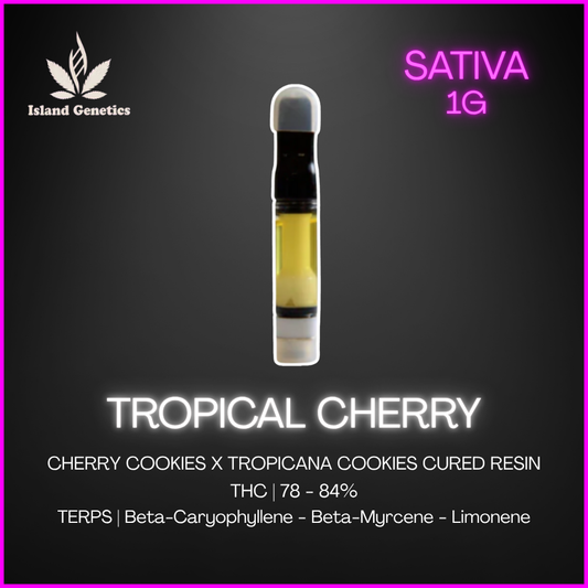 Island Genetics - Tropical Cherry Cured Resin Vape Lto Cartridge - 1G