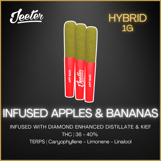 Jeeter - Baby Jeeter Apples And Bananas Infused Pre-Rolls - 1.5G