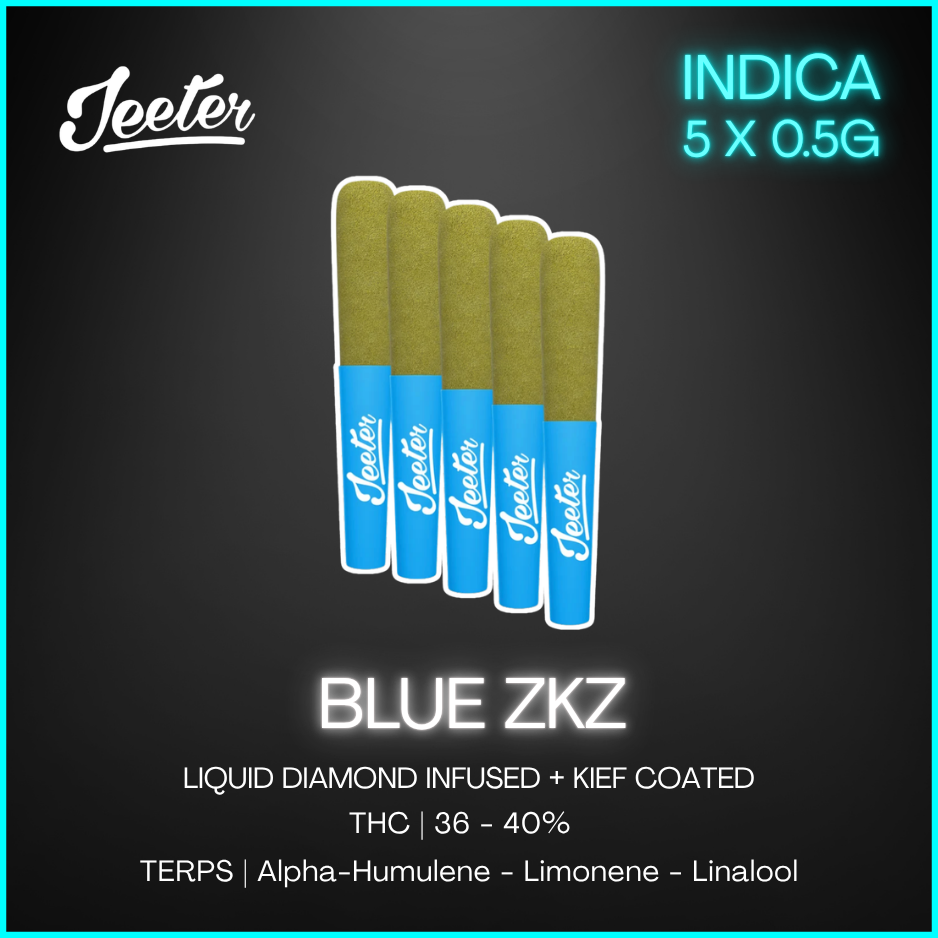 Jeeter - Baby Jeeter Blue Zkz Infused Pre-Rolls - 7862 - 2.5G