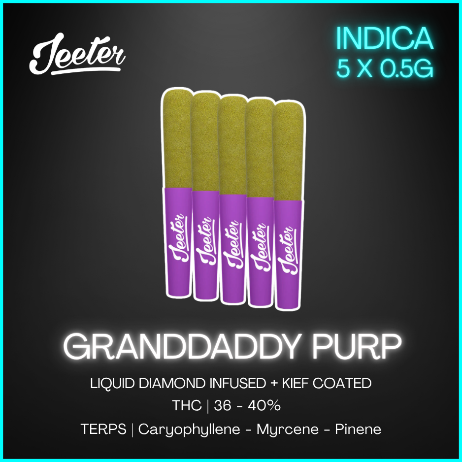 Jeeter - Baby Jeeter Granddaddy Purp Infused Pre-Rolls - 2.5G