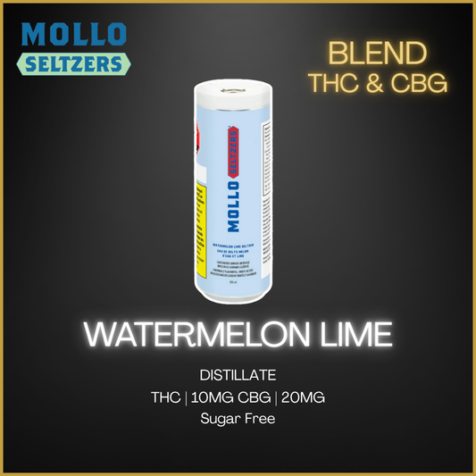 Mollo Seltzers - Watermelon Lime Seltzer - 355Ml