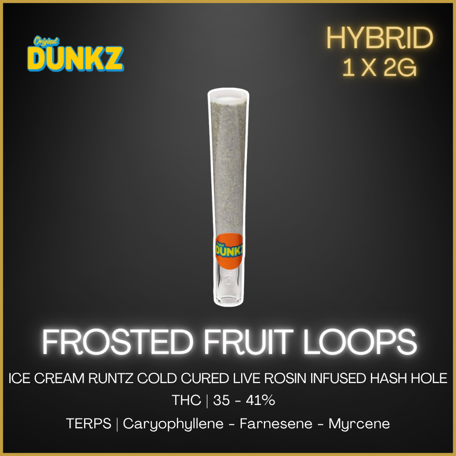 Original Dunkz Hashhole - Cc Live Rosin Hash Hole Infused Pre-Roll Lto - 2G