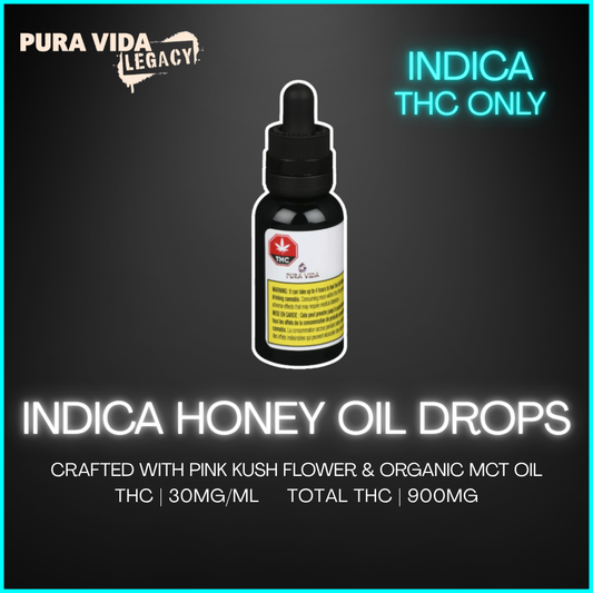 Pura Vida - Indica Honey Oil Drops - 30Ml