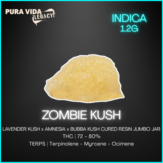 Pura Vida - Zombie Kush Cured Resin Jumbo Jar  - 1.2G