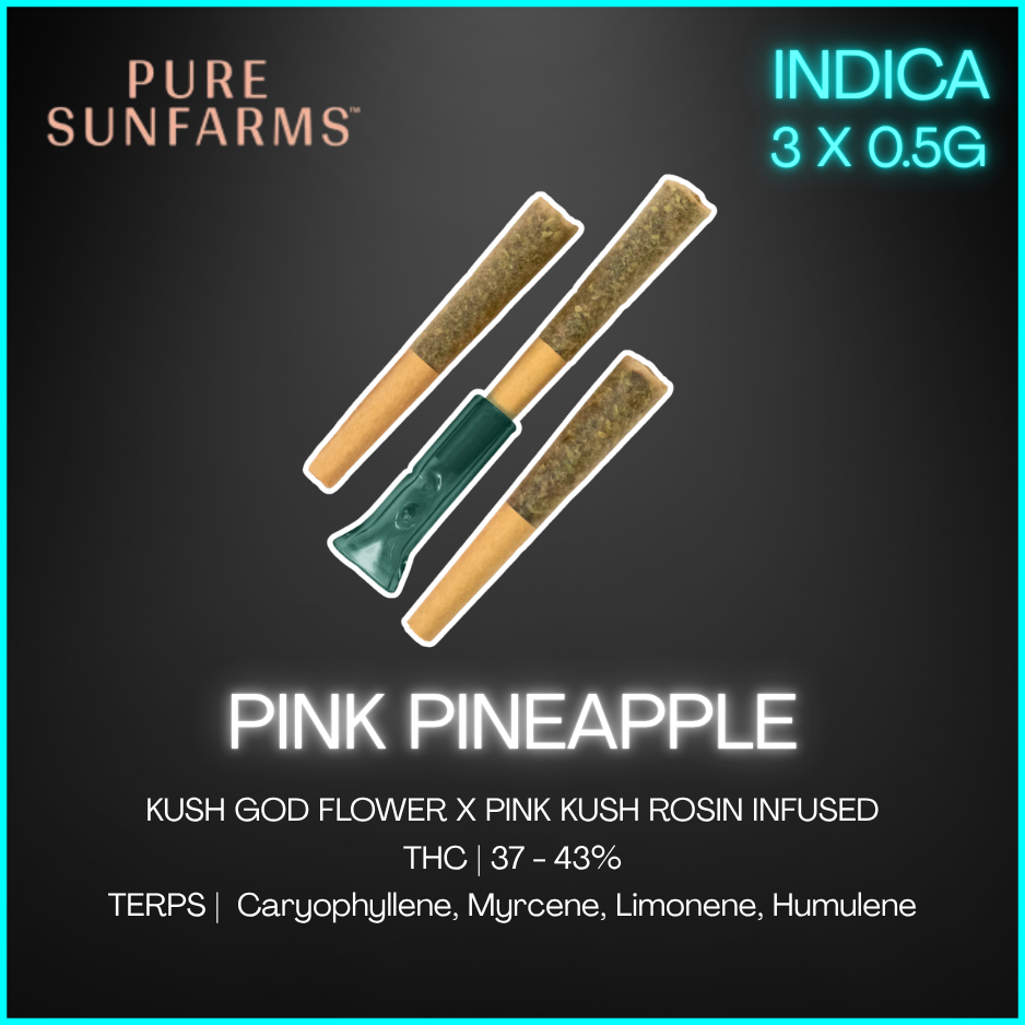 Pure Sunfarms - Pink Pineapple Rosin Infused Pre-Rolls - 1.5G