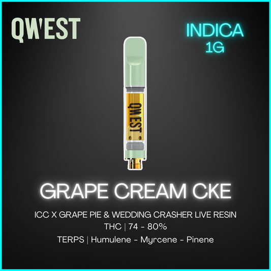 Qwest - Grape Cream Cke Live Resin 510 Thread Cartridge - 1G