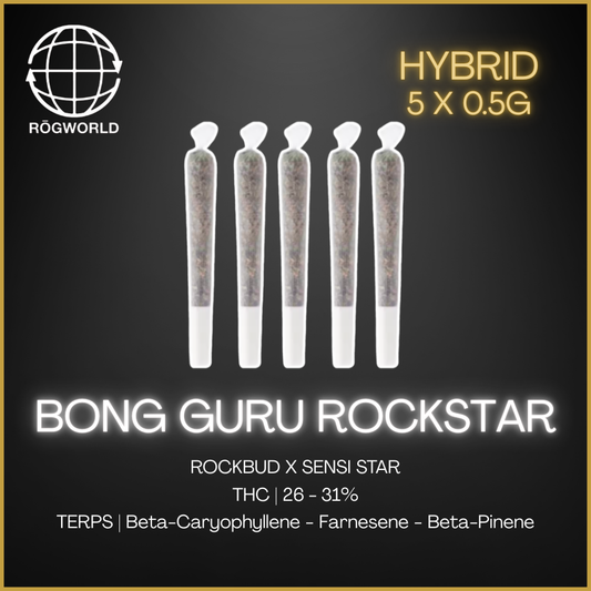 ROGworld - Bong Guru Rockstar - Pre-Rolls - 5x0.5g