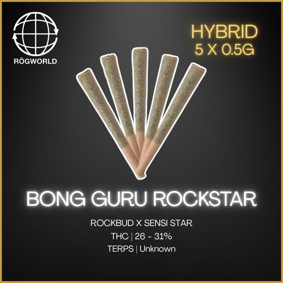 ROGworld Bong Guru Rockstar Pre-Roll - 5x0.5g