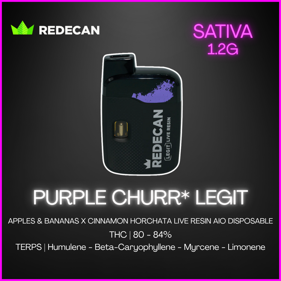Redecan - Purple Churr Legit Live Resin Aio Disposable Pen - 1.2G