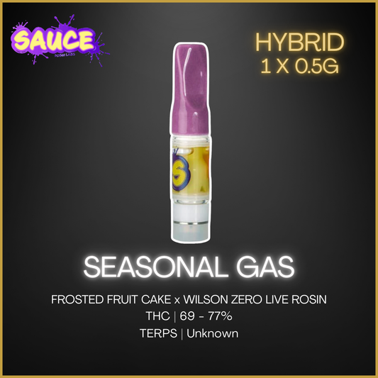 Sauce Rosin Labs - Seasonal Gas Live Rosin Cartridge - 0.5G