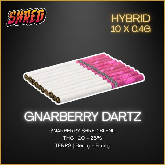 Shred - Gnarberry Dartz Pre-Rolls - 4G