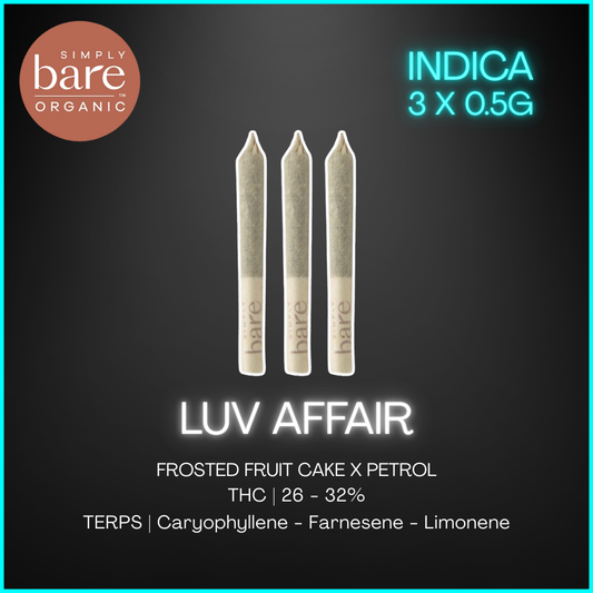 Simply Bare - Bc Organic Luv Affair Pre-Roll Lto - 1.5G