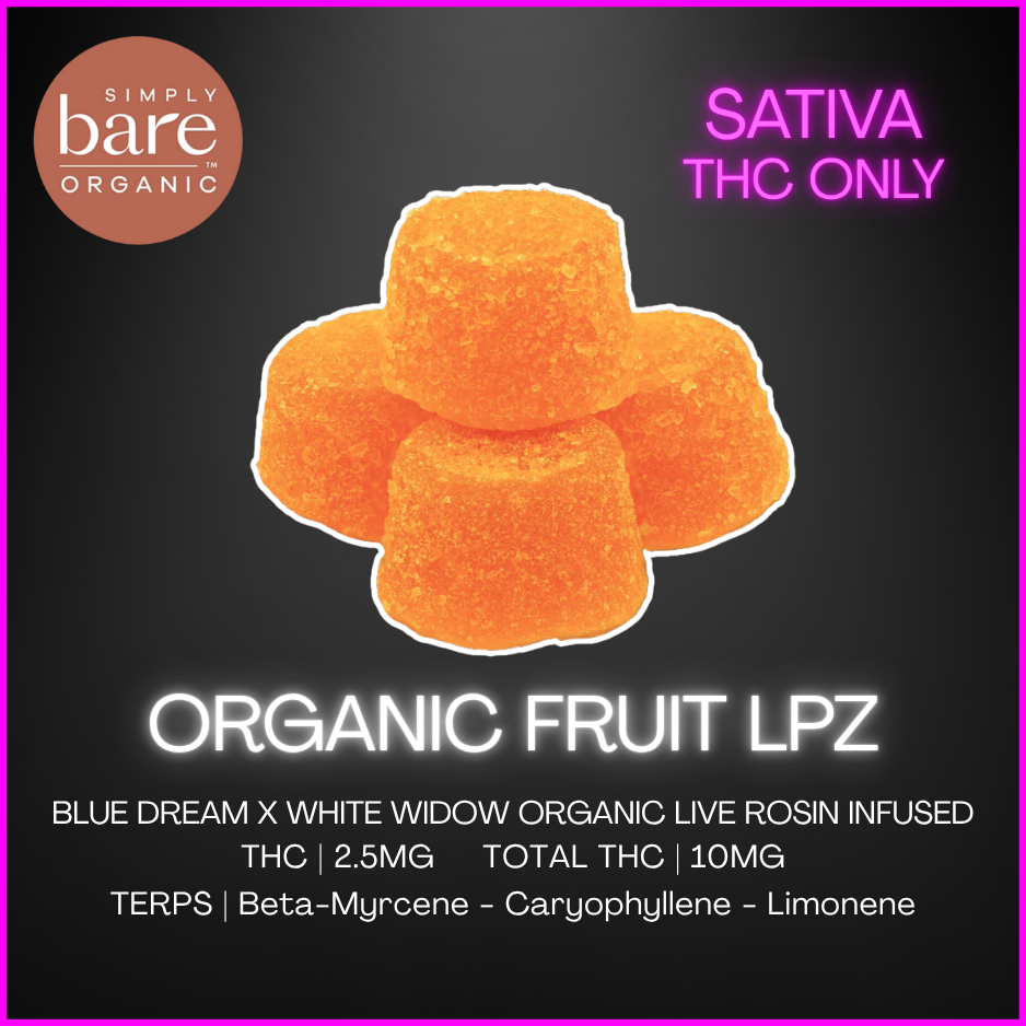 Simply Bare - Fruit Lpz Organic Live Rosin Soft Chews