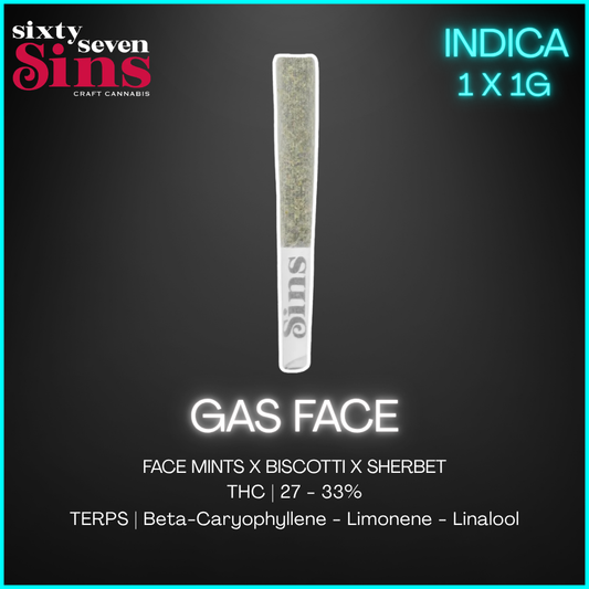 Sixty Seven Sins - Gas Face Pre-Roll - 1G