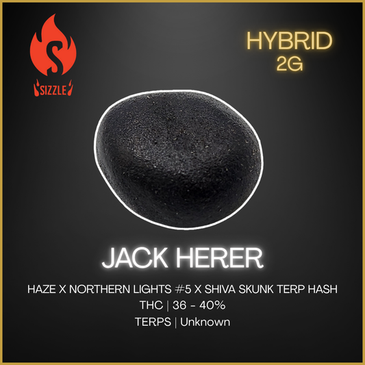 Sizzle - Jack Herer - Hybrid Terp Hash - 2g