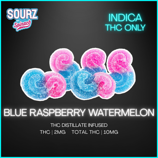 Sourz By Spinach - Blue Raspberry Watermelon Indica Sourz - 25G
