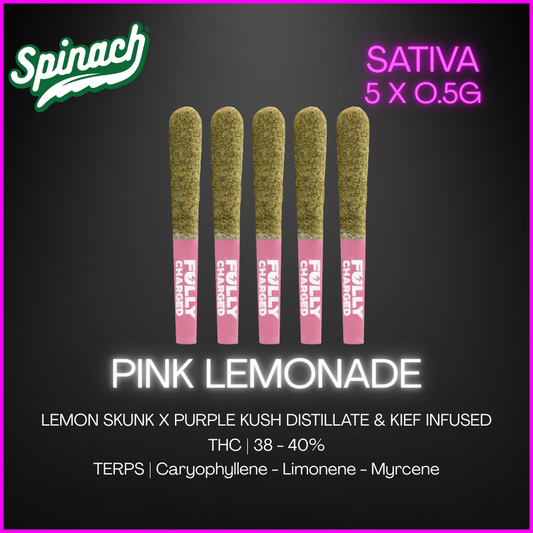 Spinach - Fully Charged Pink Lemonade Infused Pre-Rolls - 2.5G