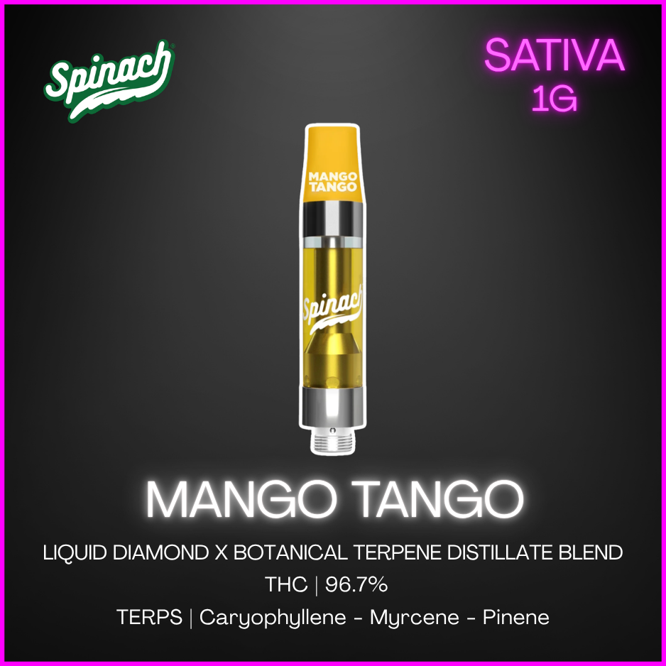 Spinach - Mango Tango Liquid Diamonds Blend 510 Vape - 1G