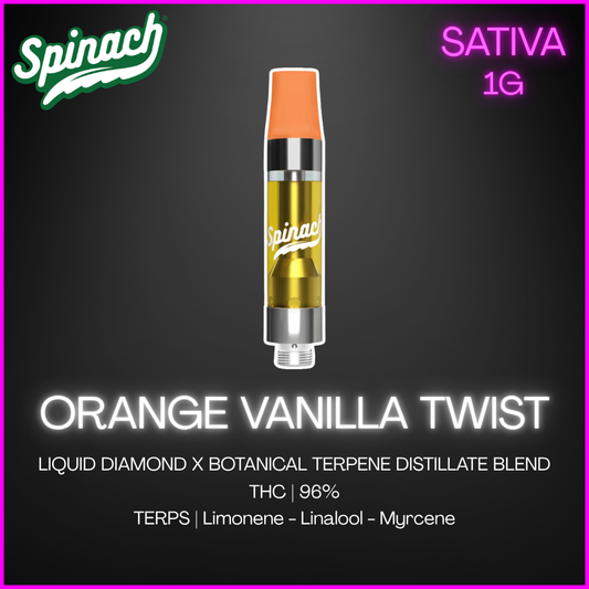 Spinach - Orange Vanilla Twist Liquid Diamonds Bld Vape Lto - 1G