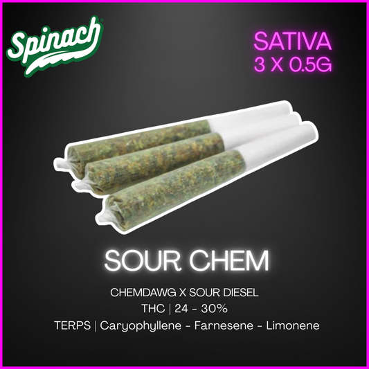Spinach - Sour Chem Pre-Rolls - 1.5G