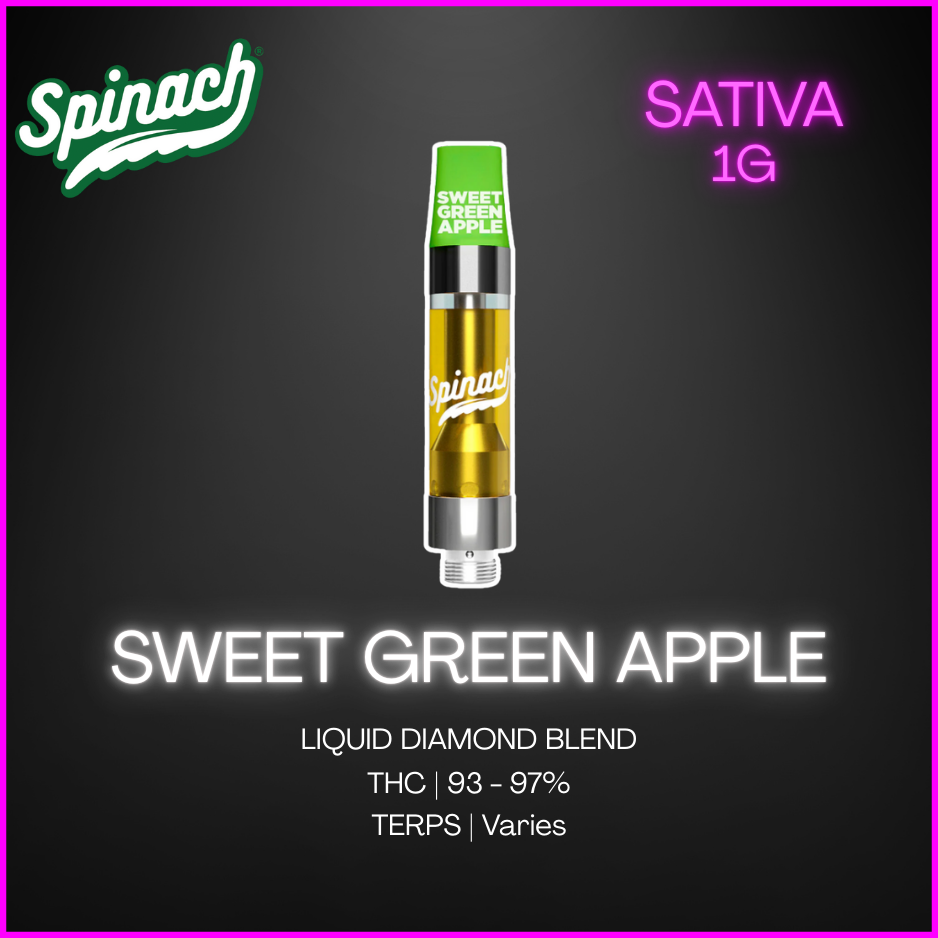 Spinach - Sweet Green Apple Liquid Diamonds Blend Cart Lto - 1G