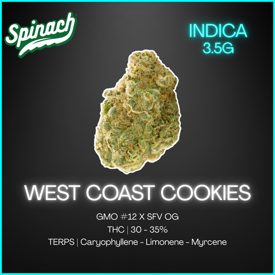 Spinach - West Coast Cookies - 3.5G