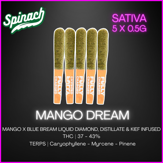 Spinach Fully Charged - Mango Dream Infused Pre-Rolls - 2.5G