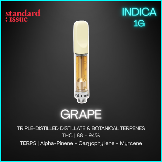 Standard Issue - Grape 510 Thread Vape Cartridge - 1G