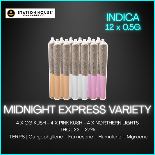 Station House - Indica Midnight Express Variety Pack Pre-Rolls - 6G