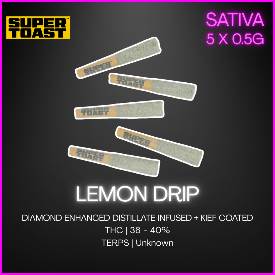 Super Toast - Lemon Drip Liquid Demons Infused Pre-Rolls - 2.5G