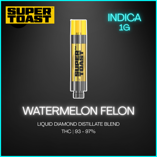 Super Toast - Watermelon Felon Liquid Diamond Blend Cartridge - 1G
