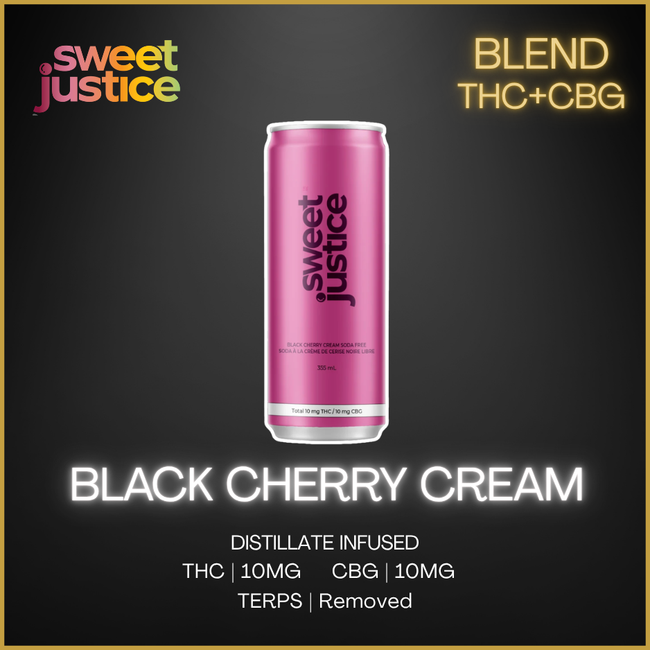 Sweet Justice - Black Cherry Cream Soda Free 10Thc+10Cbg - 355Ml