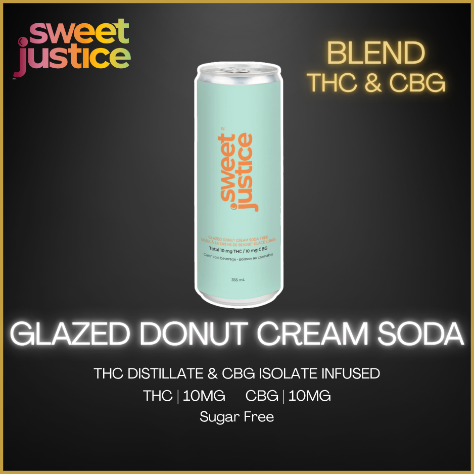 Sweet Justice - Glazed Donut Cream Soda Free Thc:Cbg - 355Ml