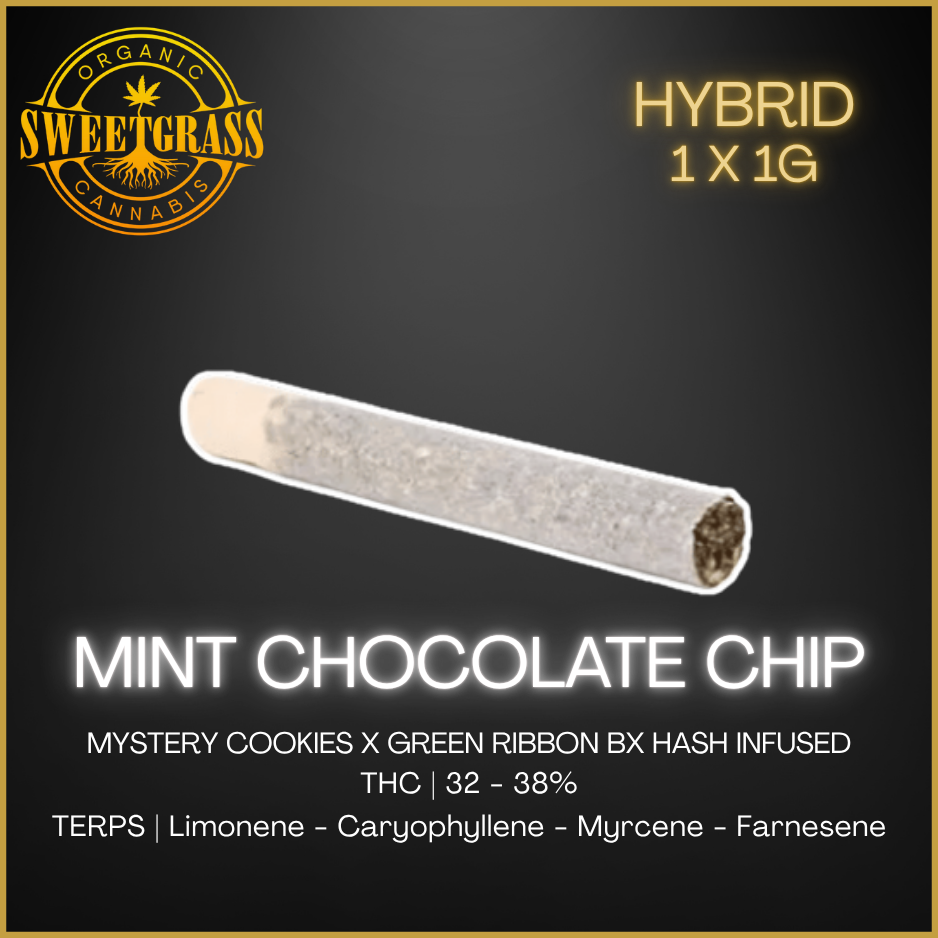 Sweetgrass - Mint Chocolate Chip - Infused Pre-Roll 1x1g