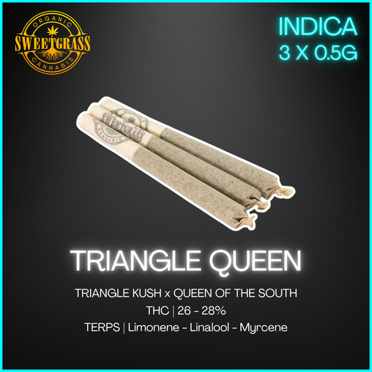 Sweetgrass Organic Cannabis - Organic Triangle Queen Pre-Rolls - 1.5G