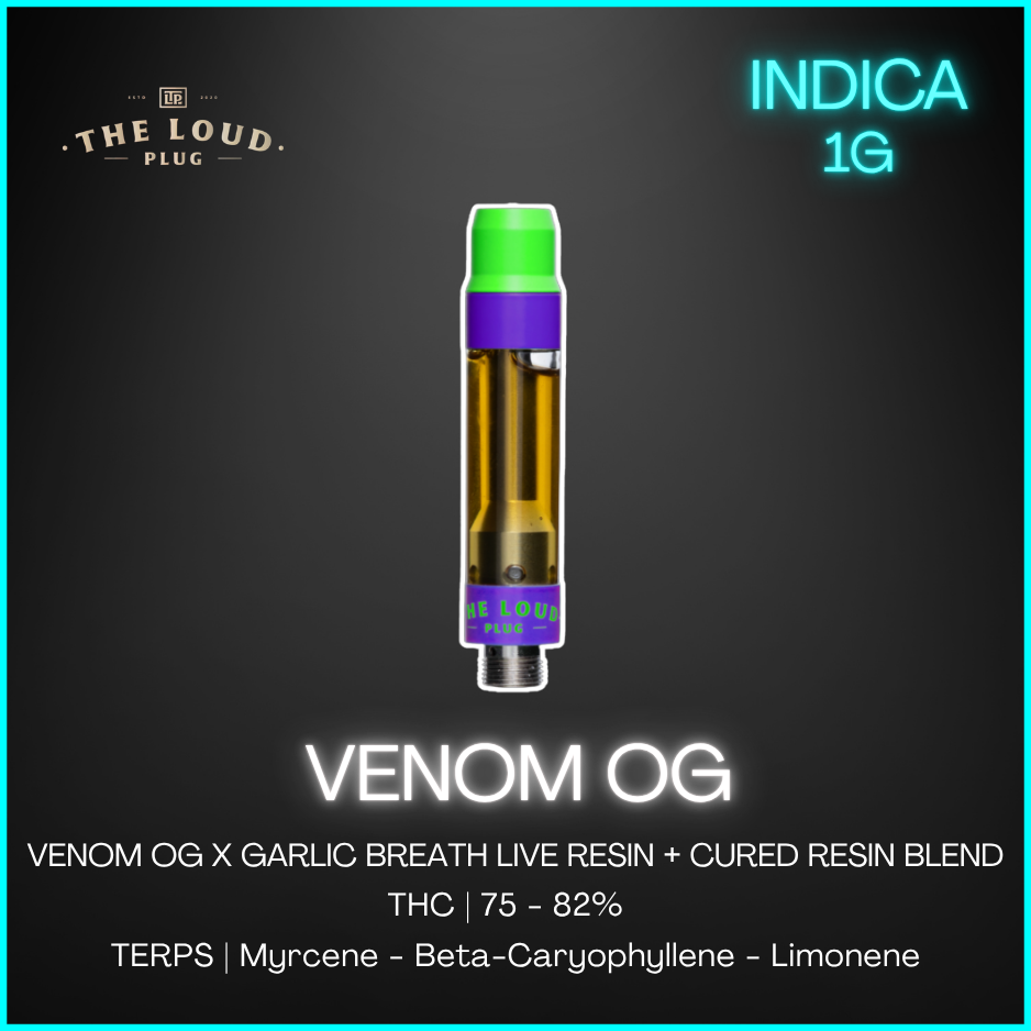 The Loud Plug - Venom Og Live Resin & Cured Resin Blend Cartridge - 1G