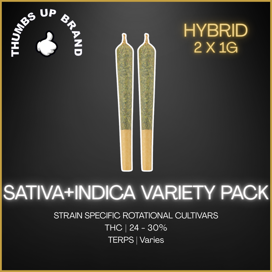 Thumbs Up - Sativa Indica Variety Pack Pre-Rolls - 2G