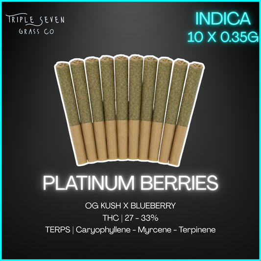 Triple Seven  Grass Co. - Platinum Berries Pre-Rolls - 3.5G