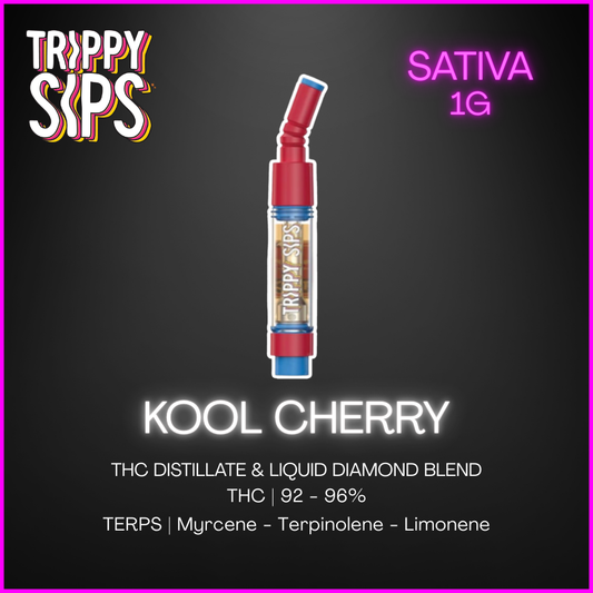 Trippy Sips - Kool Cherry-Liquid Diamond Blend Cartridge - 1G