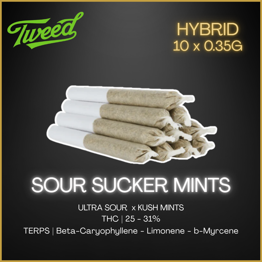 Tweed - Tweed Quickies Sour Sucker Mints Pre-Rolls - 3.5G