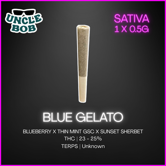 Uncle Bob - Day Trippin' Blue Gelato Prerolls - 1 x 0.5g
