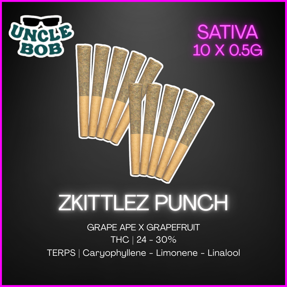 Uncle Bob - Zkittlez Punch Pre-Rolls - 5G