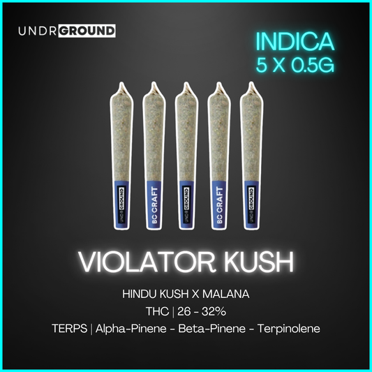 UndrGround - Violator Kush Pre Rolls - 5 x 0.5g